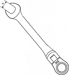 Размеры ключей рожковых накидных с трещоткой Virax 8, 9, 10, 11, 12, 13, 17 мм