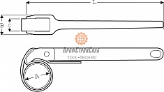 Размеры ремешкового ключа Super-Ego 3"